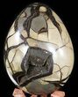 Septarian Dragon Egg Geode - Black Crystals #47478-3